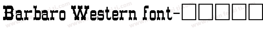Barbaro Western font字体转换
